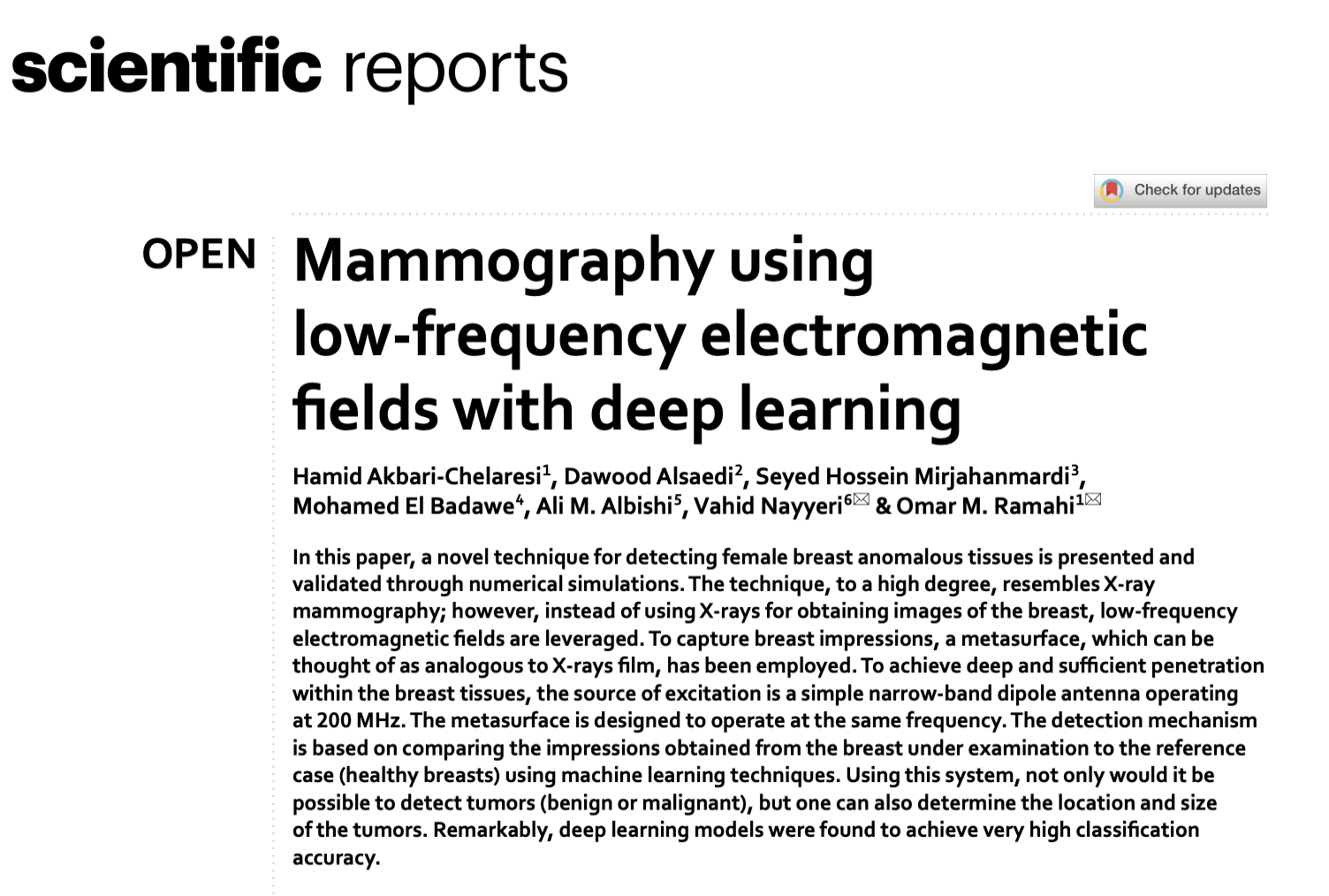 LF EMF Mammography